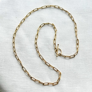18K Gold Paperclip Chain