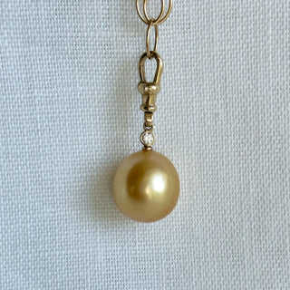 Seychelles Lux Charm with Gold South Sea Pearl