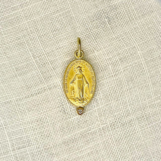 24K Virgin Mary Medallion