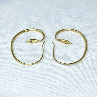 18K Snake Hoops